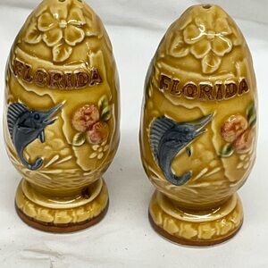 Vintage Florida souvenir salt & pepper shakers sz 4x2